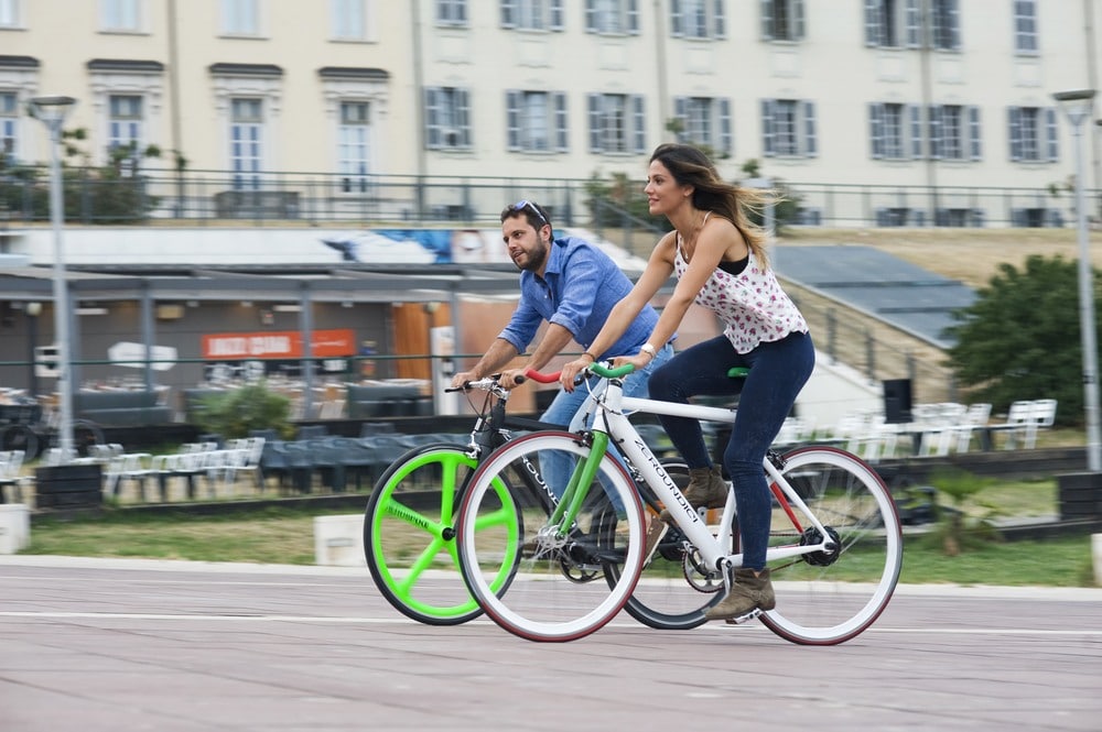 Two rider on Hybrid Bike - shopping for a hybrid Bike
