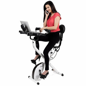 FitDesk Standing Adjustable Desk Bike for Exercising for Home Use or Office
